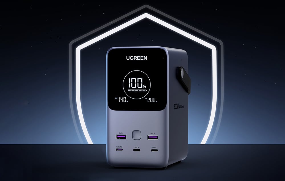 Ugreen PB770 48000mAh powerbank, 2x USB + 4x USB-C, 300W (szürke)-10