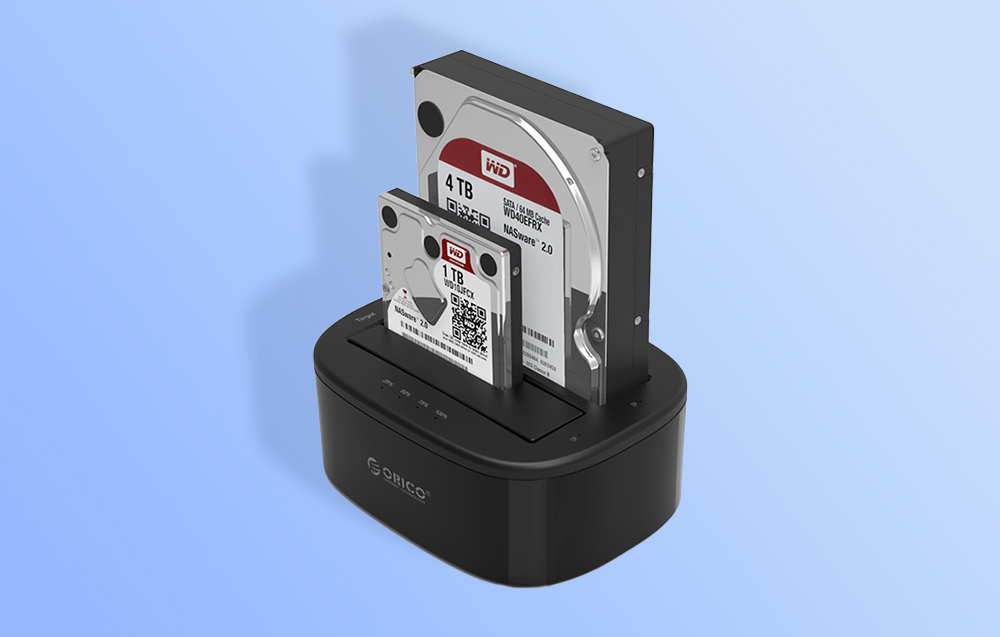 Orico HDD Dokkoló Állomás 3.5 Inch Két Rekeszes USB-A 3.0-5