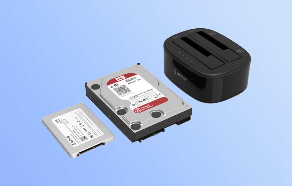 Orico HDD Dokkoló Állomás 3.5 Inch Két Rekeszes USB-A 3.0-6