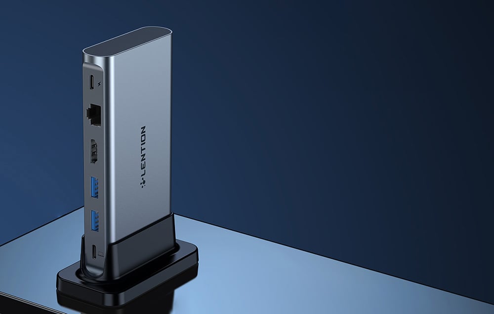 Lention dokkoló állomás AV USB-C szürke-1
