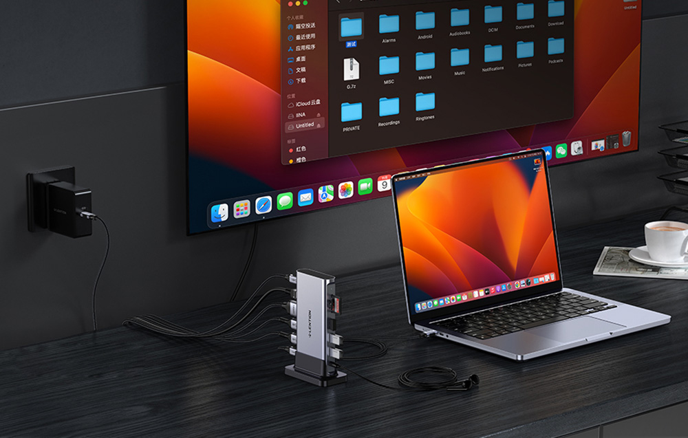 Lention dokkoló állomás AV USB-C szürke-3