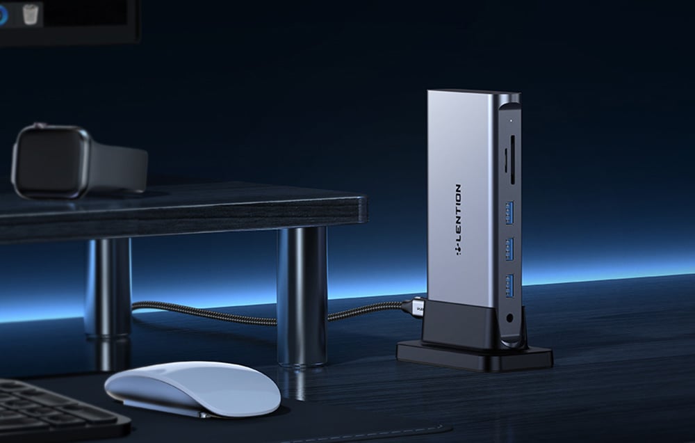 Lention dokkoló állomás AV USB-C szürke-4