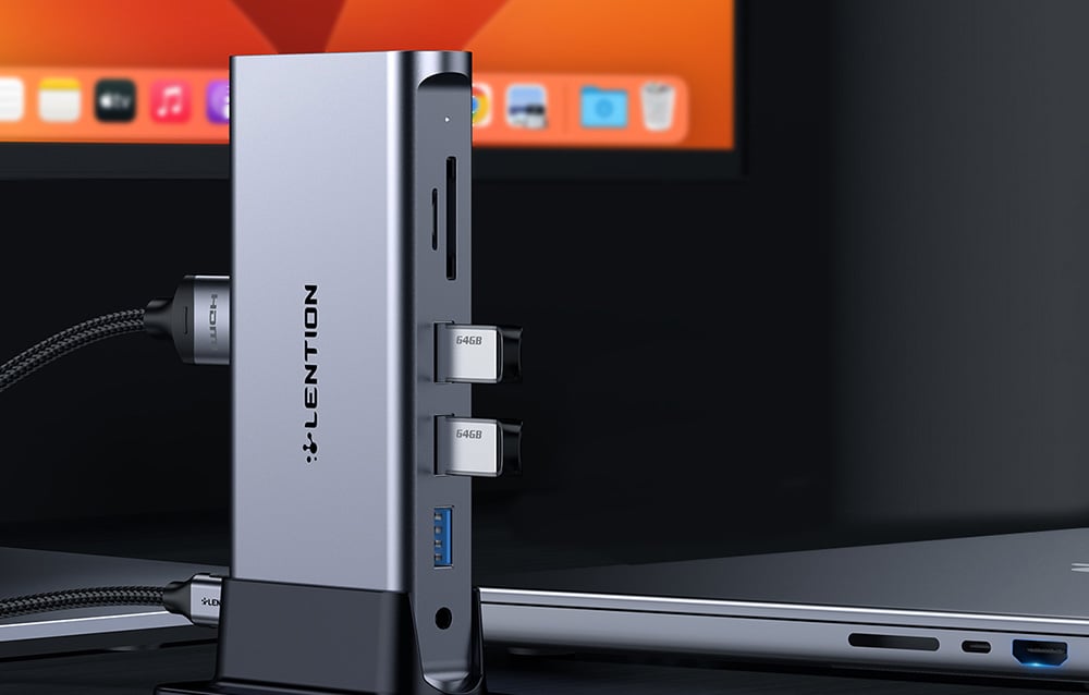 Lention dokkoló állomás AV USB-C szürke-5