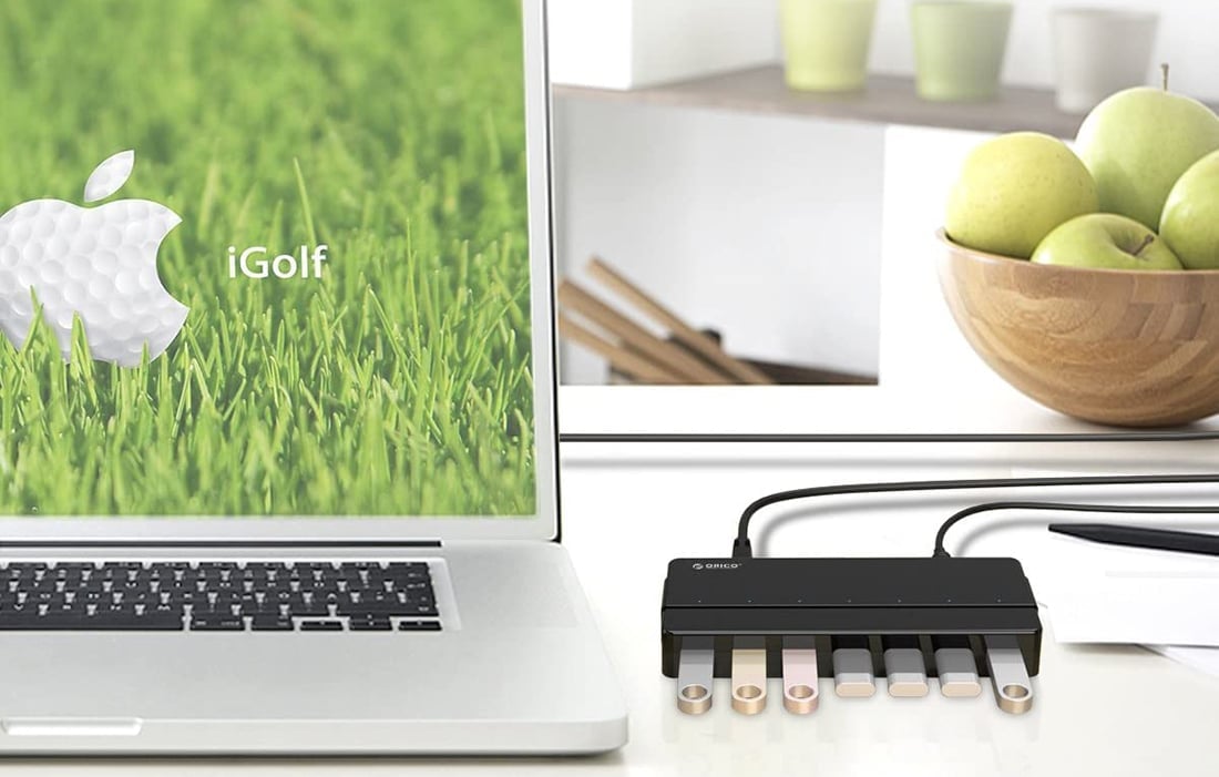 Orico 7xUSB 3.0 Hub Adapter (fekete) USB elosztó-4