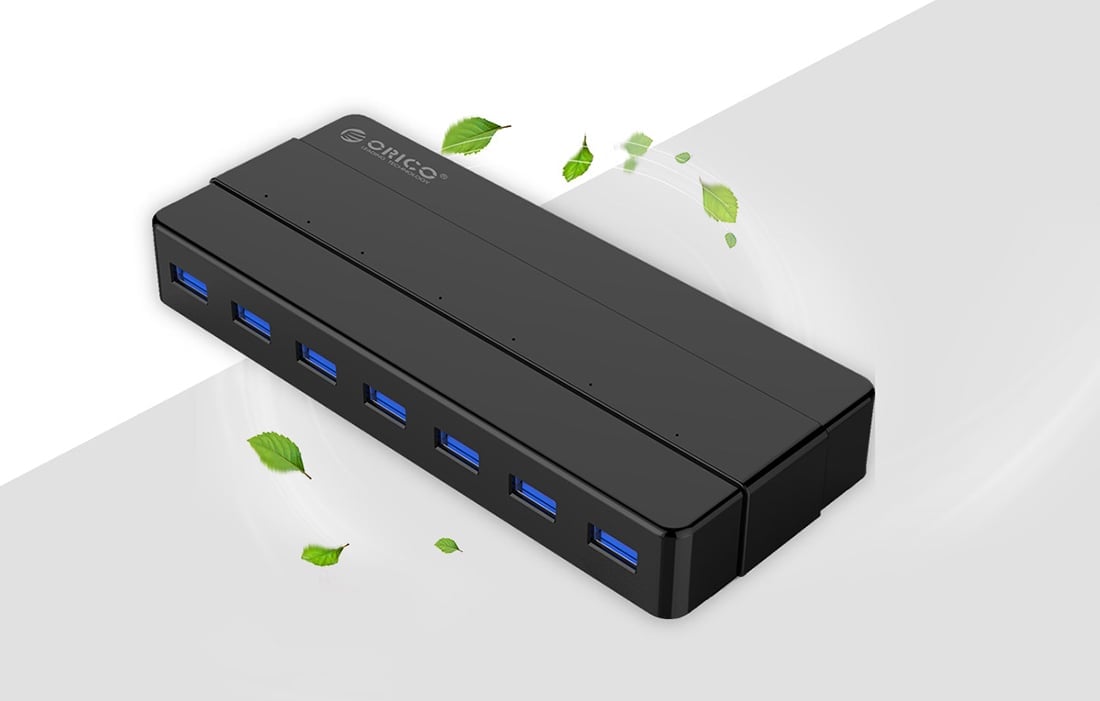 Orico 7xUSB 3.0 Hub Adapter (fekete) USB elosztó-10