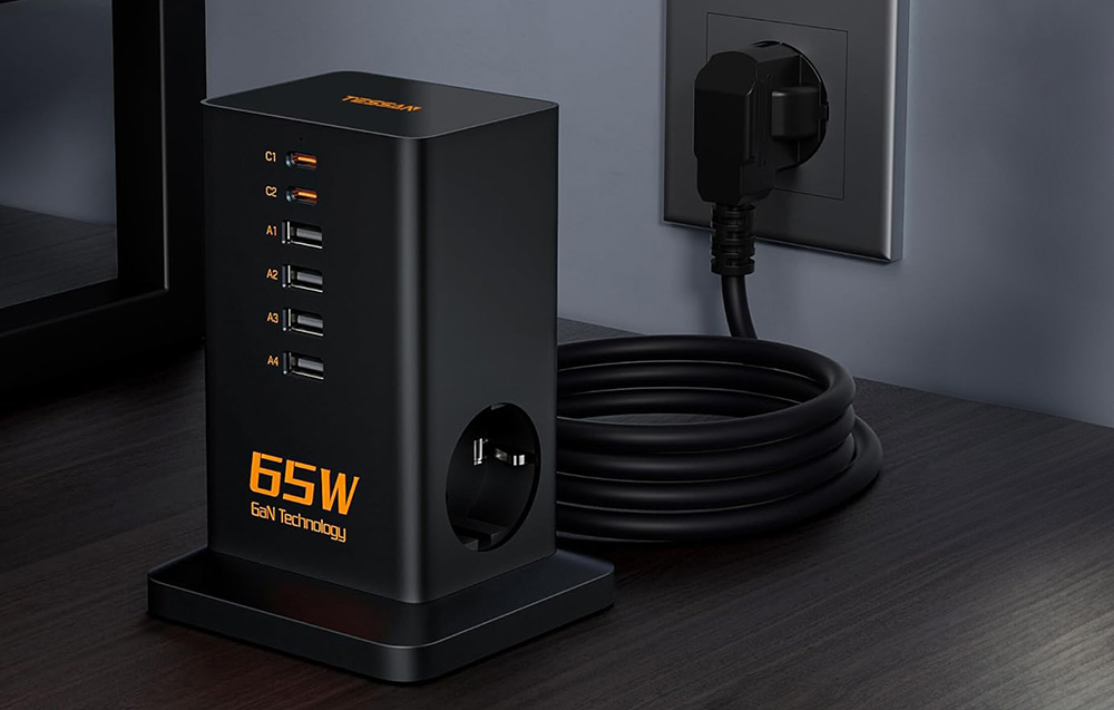 TESSAN TS-FS02DE00 hálózati elosztó USB-A, USB-C portokkal-3