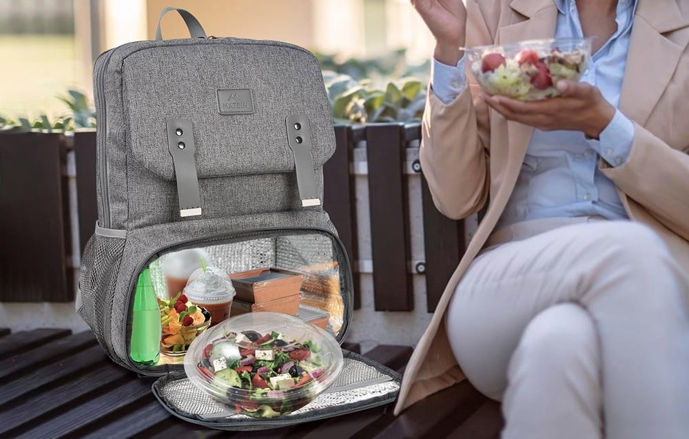 Lunch / Laptop hátizsák 15.6'' Matein 1161 Szürke USB-4