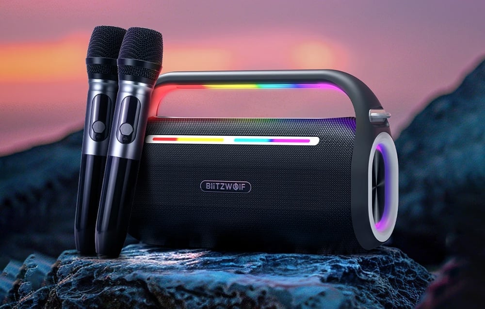  Hordozható Bluetooth Hangszóró Karaoke Blitzwolf BW-WA7 120W-7