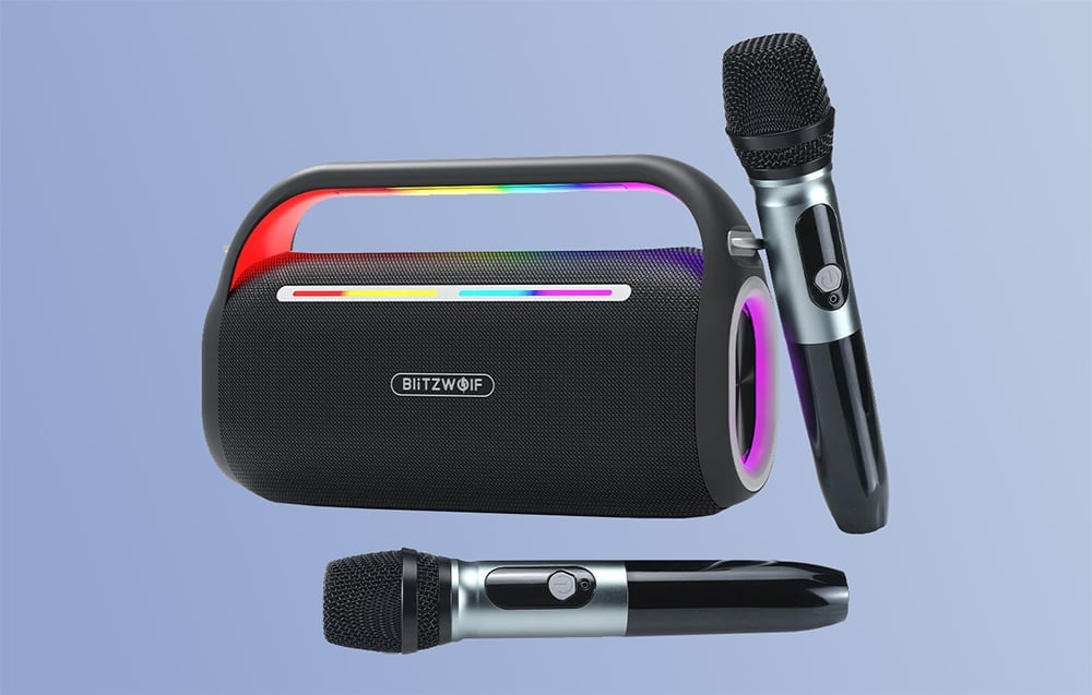  Hordozható Bluetooth Hangszóró Karaoke Blitzwolf BW-WA7 120W-11