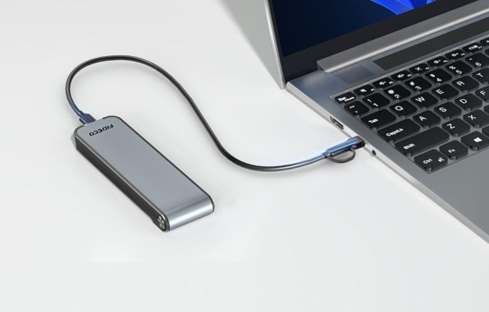 NVMe Ház USB 3.2 10Gbps FIDECO M210CP (szürke)-2