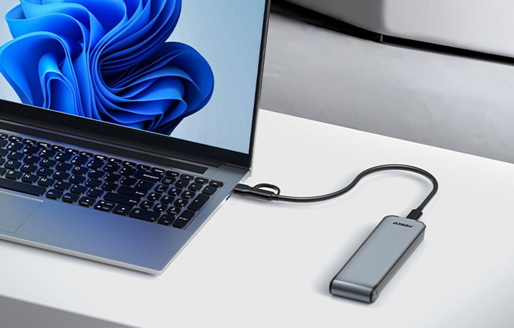 NVMe Ház USB 3.2 10Gbps FIDECO M210CP (szürke)-3