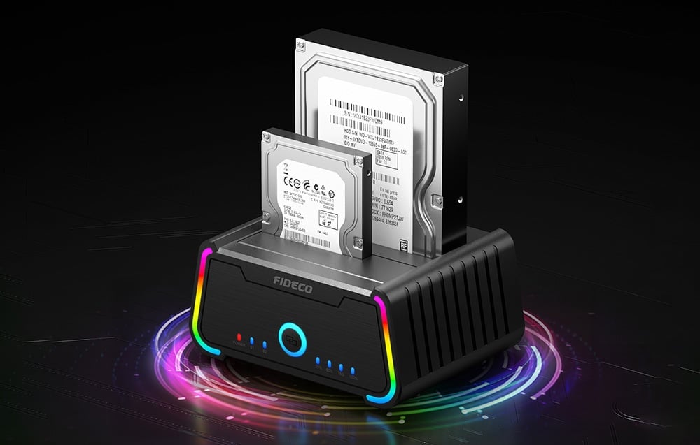 Külső HDD Állomás Kettős Fiókkal FIDECO YPZ230R-1