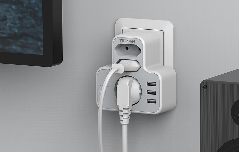 Tessan fali aljzat, elosztó TS-327 USB porttal-4