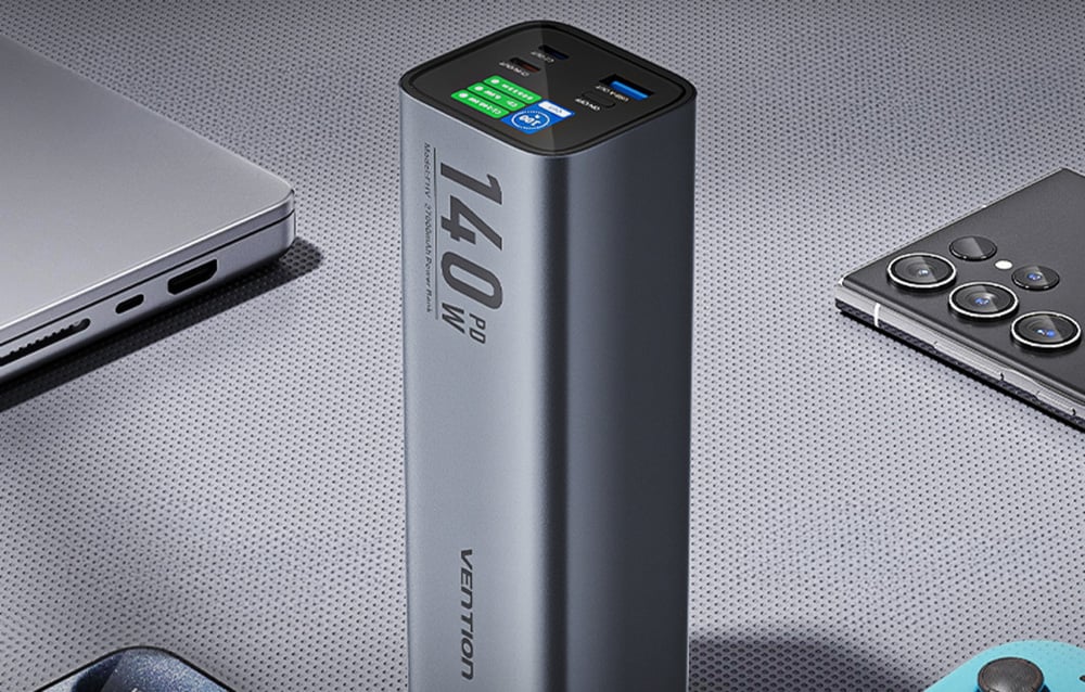 Powerbank Vention LED kijelző 27000mAh 140W FHVH0 (szürke)-5