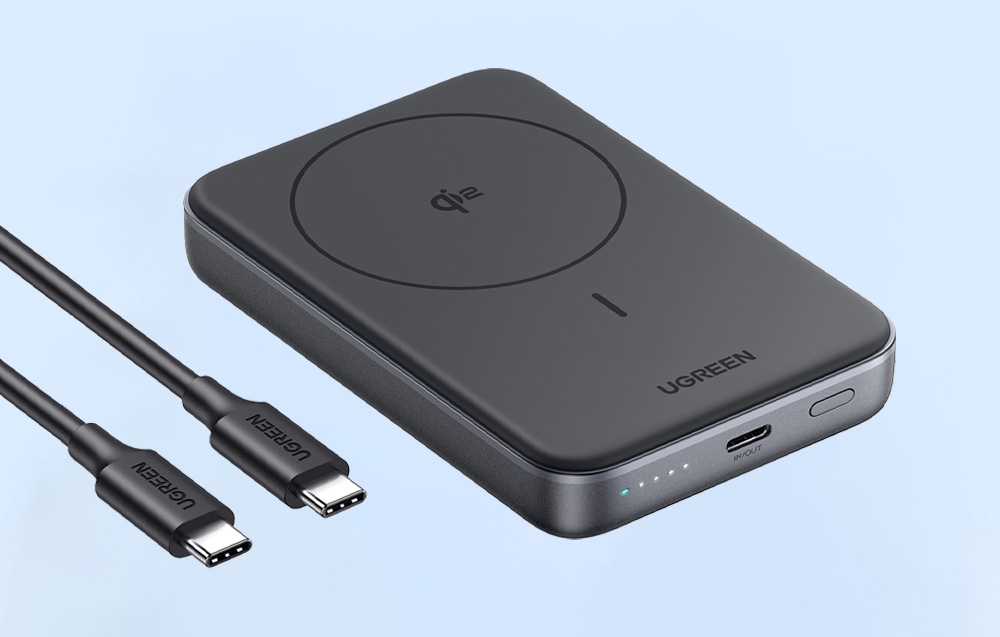 Magnetic Power Bank Ugreen 10000 mAh magsafe fekete-szürke-7