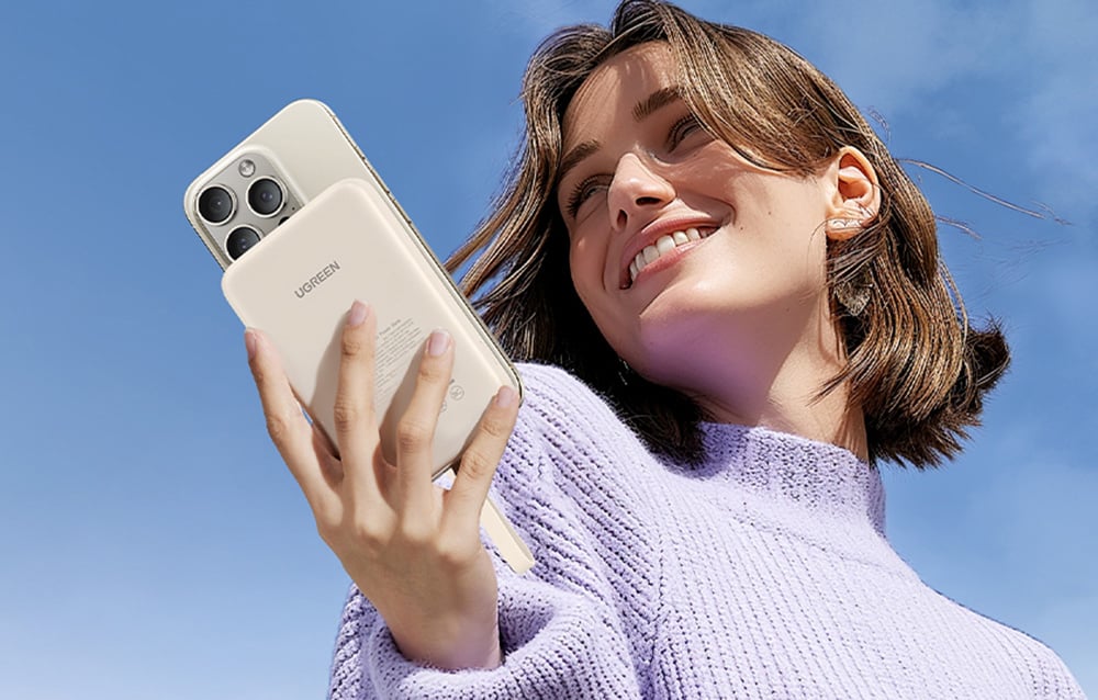 Ugreen mágneses power bank 10000mAh 20W USB-C kábellel-4