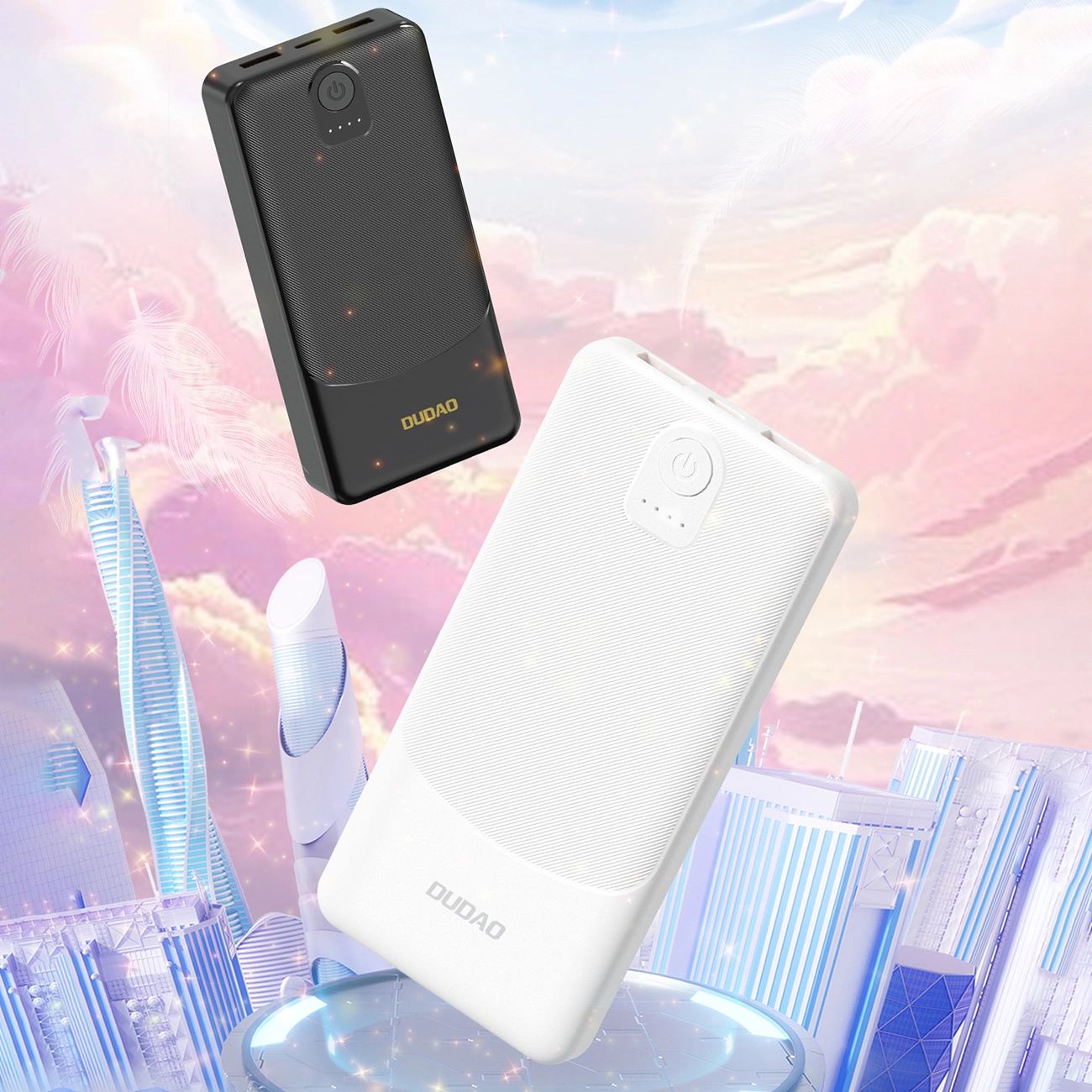Powerbank Dudao K10 10000mAh 2.4A 2 x USB-A - fekete-1