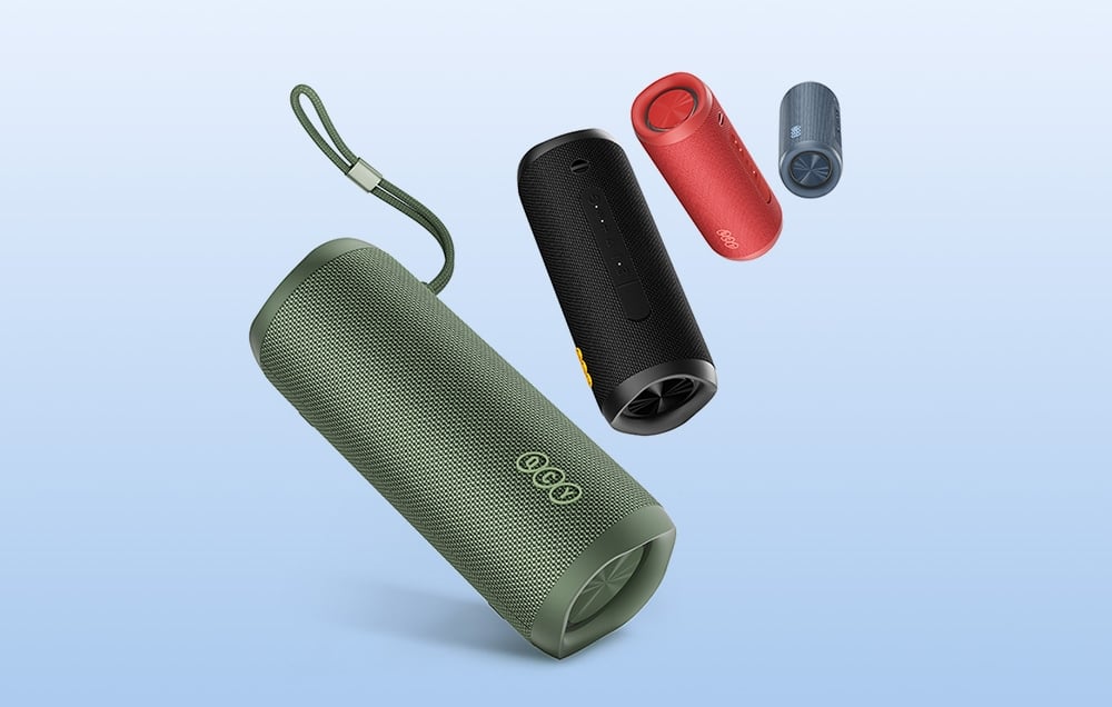 Vezeték nélküli bluetooth hangszóró QCY SP7 (Kék)-9
