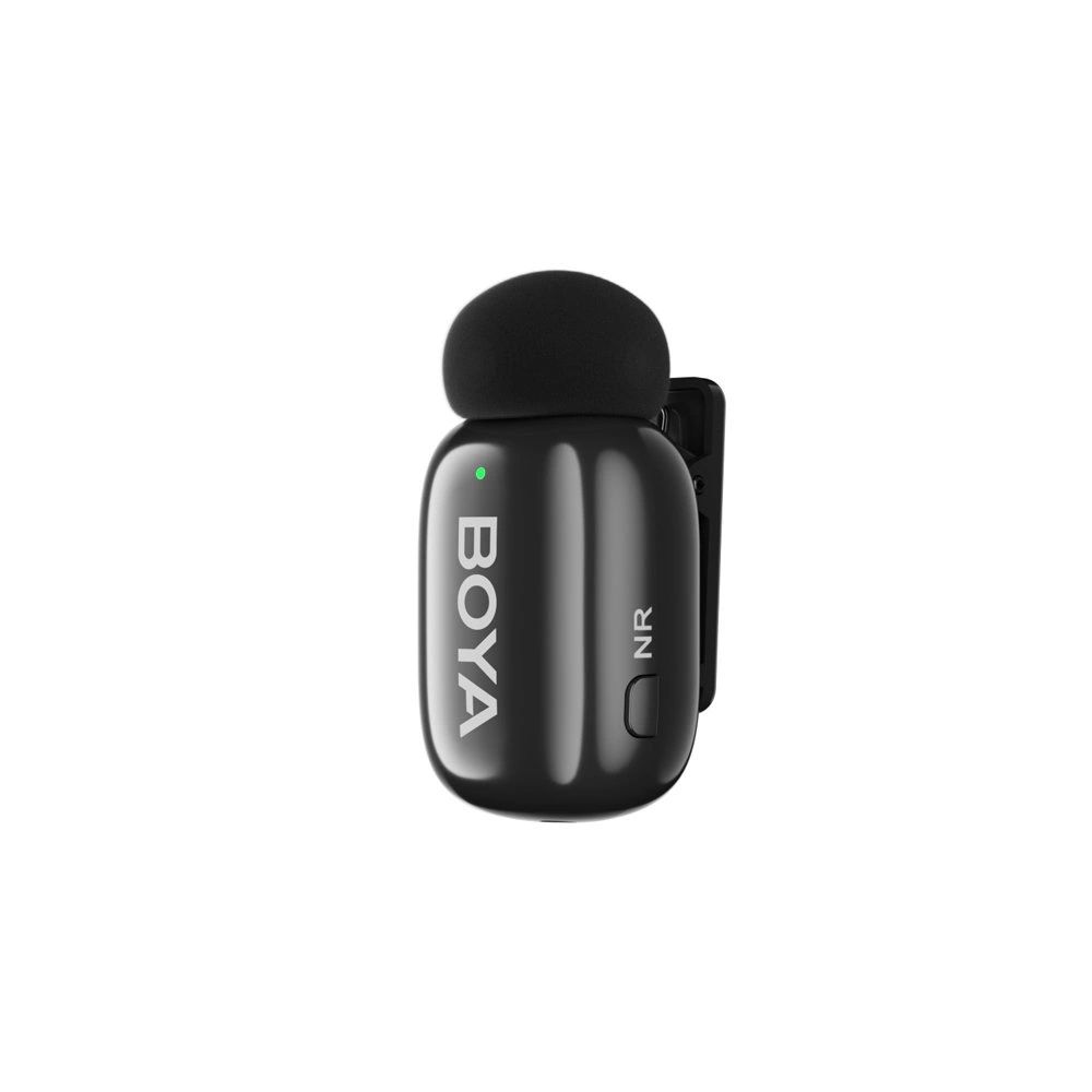 BOYA Mini 14 Ultrakompakt 2,4 GHz-es vezeték nélküli mikrofon USB-C csatlakozóval 2 adó + 1 vevő Fekete-1