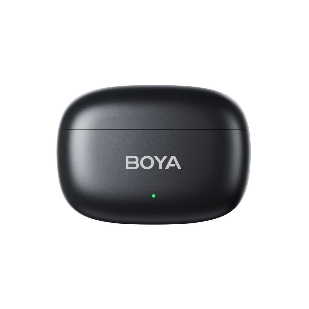 BOYA Mini 12 Ultrakompakt vezeték nélküli mikrofon 2 adó + 2 vevő (USB-C + Lightning csatlakozó) + 1 töltőtok. Fekete-2