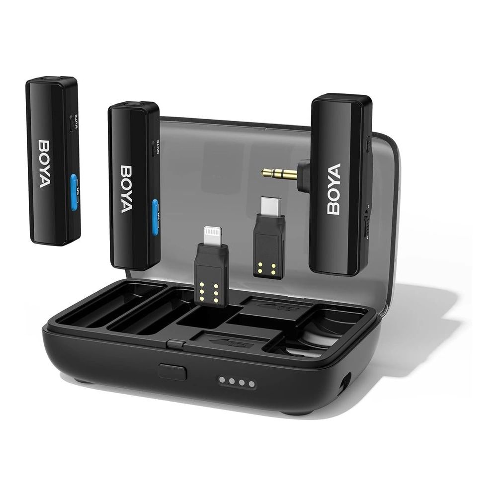 BOYA BOYALINK V2 2.4GHz Univerzális vezetéknélküli szett (1+2)-0