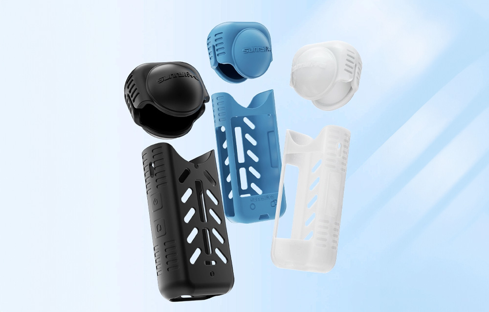 Silicone védőtok + lencsevédő Sunnylife for Insta360 X4 (kék) tok-4