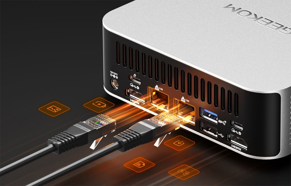 Mini-PC GEEKOM A8 Max Ryzen 7 8745HS 32GB RAM 1TB + Win11 Pro-4