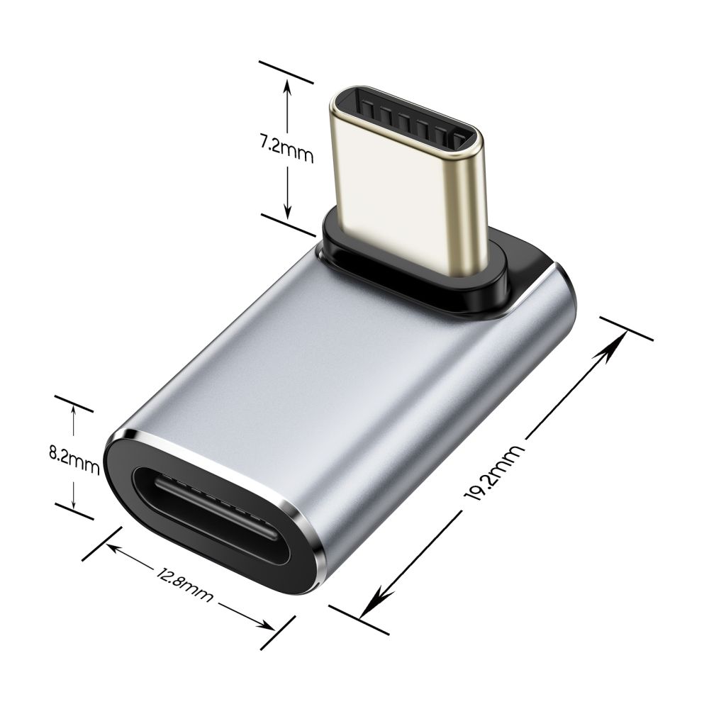 Tech-protect Ultraboost Aa02 Szögletes Adapter Type-c Szürke-1