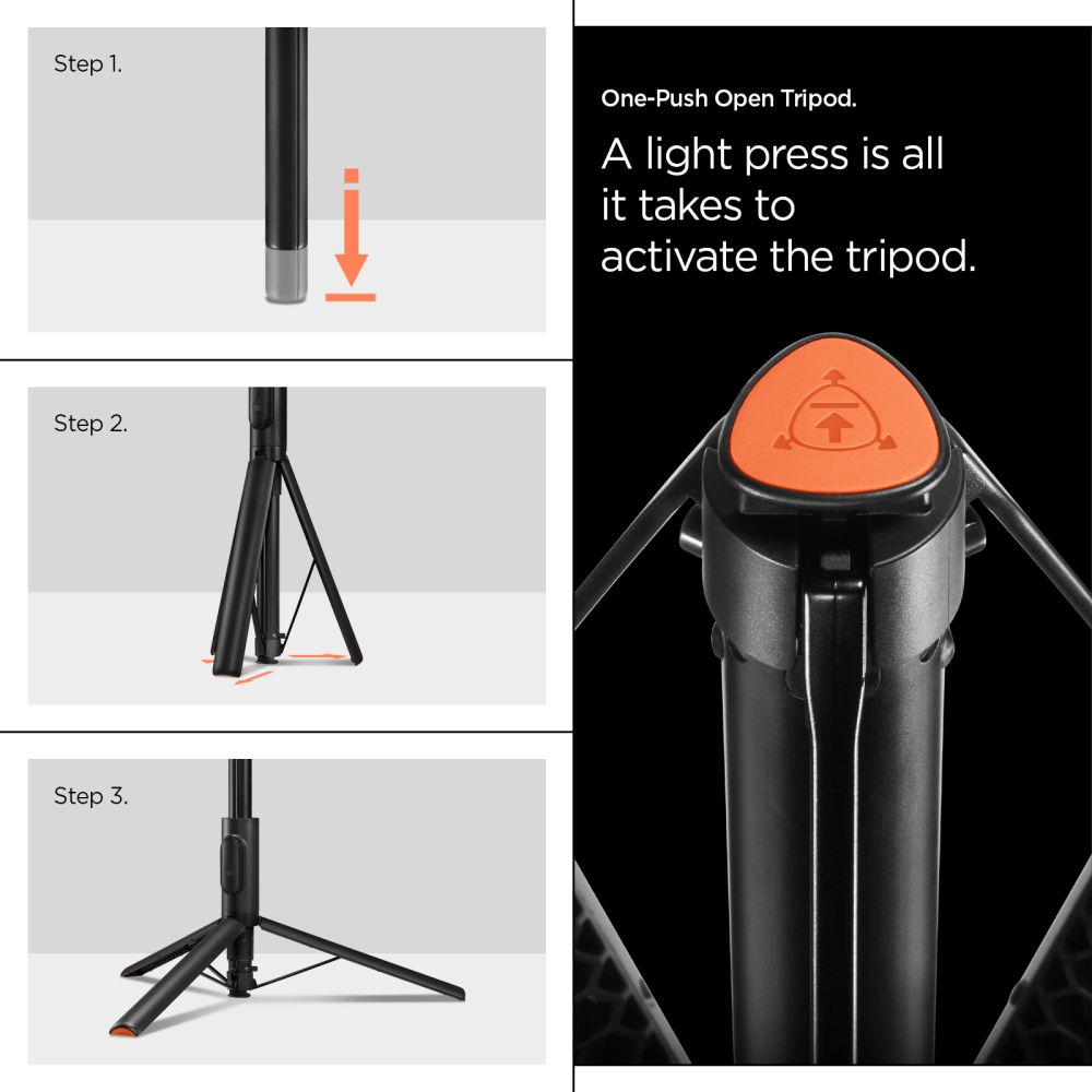 Spigen S541w Bluetooth Selfie Bot Állvány Fekete-5