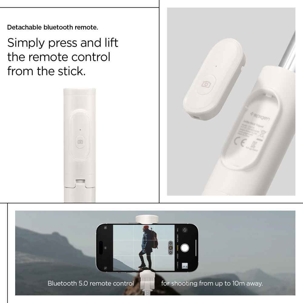 Spigen S541w Bluetooth Selfie Bot Állvány Dűne Bézs-8