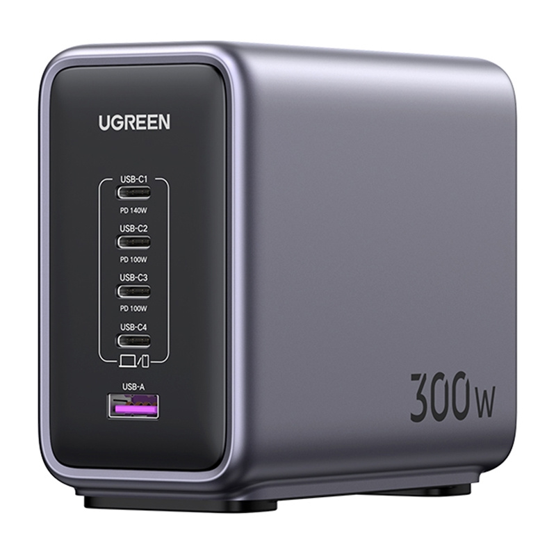 UGREEN CD333 Nexode 300W 5-Port PD GaN Töltő Szürke-0