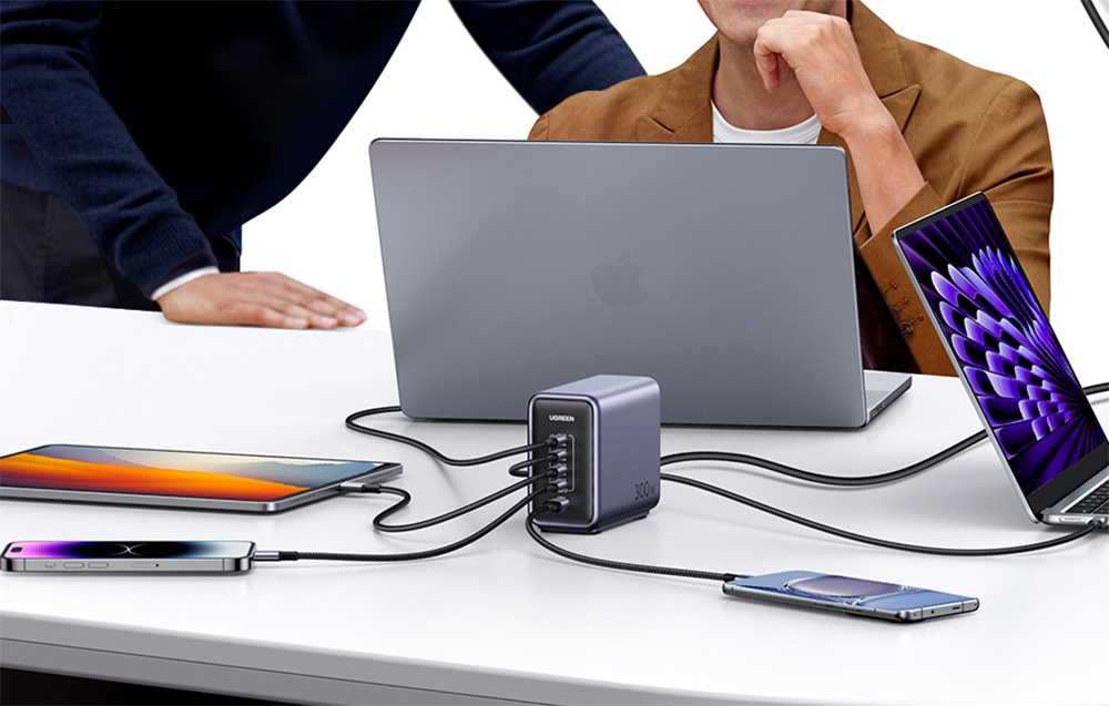 UGREEN CD333 Nexode 300W 5-Port PD GaN Töltő Szürke-5