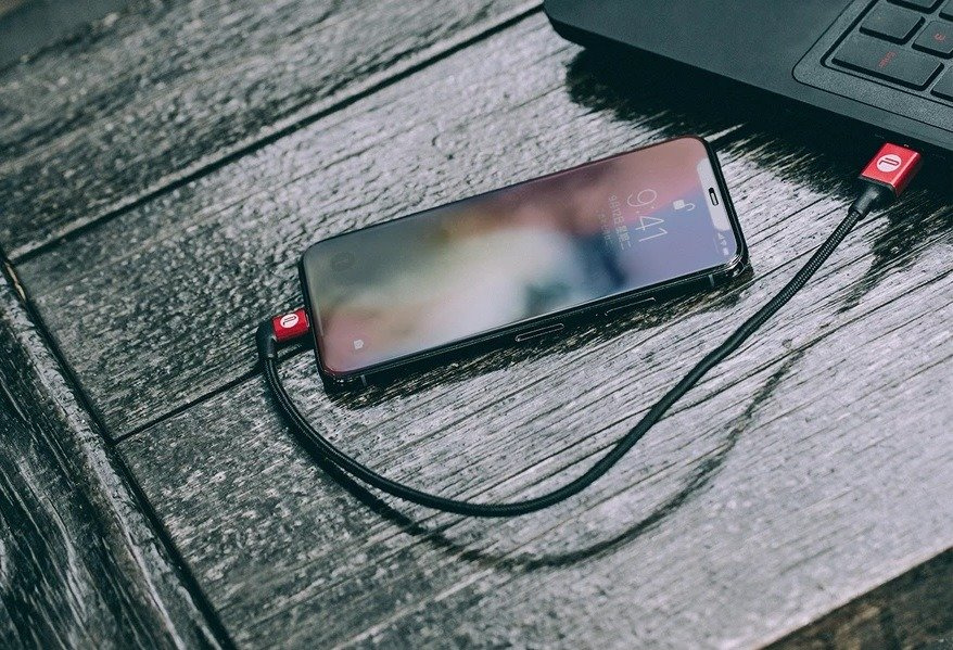 USB-A-Lightning MFI 350 mm-es PGYTECH kábel (P-GM-115), Kábel, csatlakozó-2