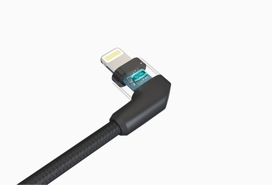 USB-A-Lightning MFI 350 mm-es PGYTECH kábel (P-GM-115), Kábel, csatlakozó-3