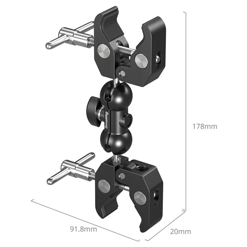 Smallrig 5331 Double Head Crab-Shaped Clamp-1