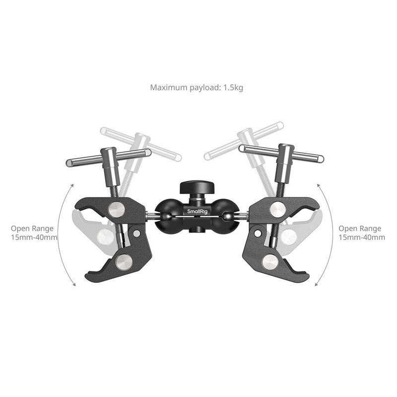 Smallrig 5331 Double Head Crab-Shaped Clamp-2