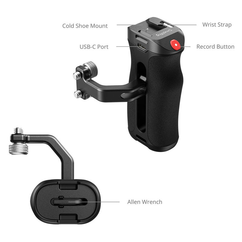 Smallrig 4928 Side Handle with Rec Trigger (1/4"-20 Screws)-2