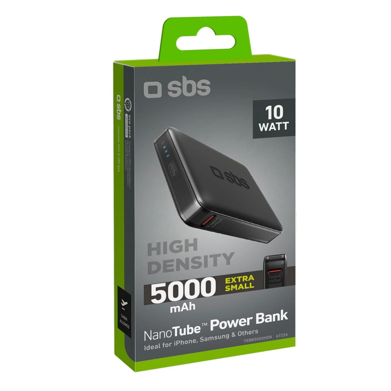 Powerbank SBS NanoTube 5000 mAh Nagy Sűrűségű - fekete-10