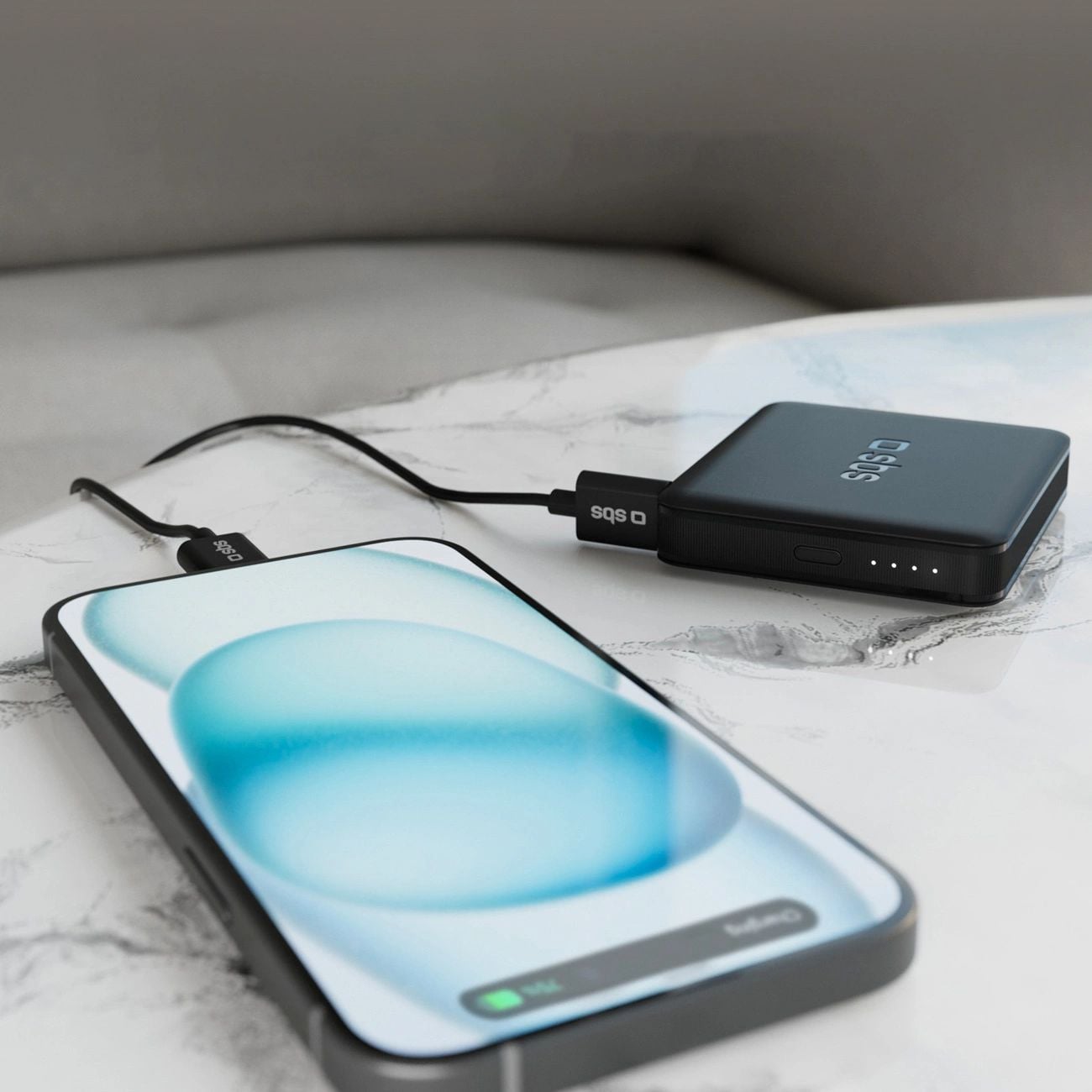Powerbank SBS NanoTube 5000 mAh Nagy Sűrűségű - fekete-1