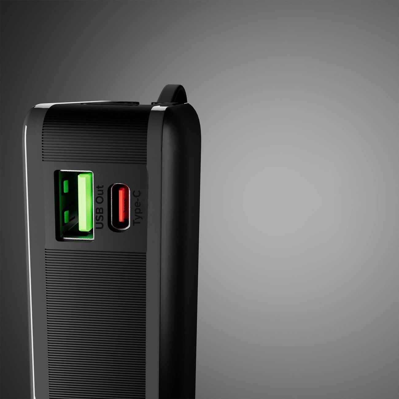 Powerbank SBS 20000 mAh 20W beépített USB-C kábellel és digitális kijelzővel - fekete-5