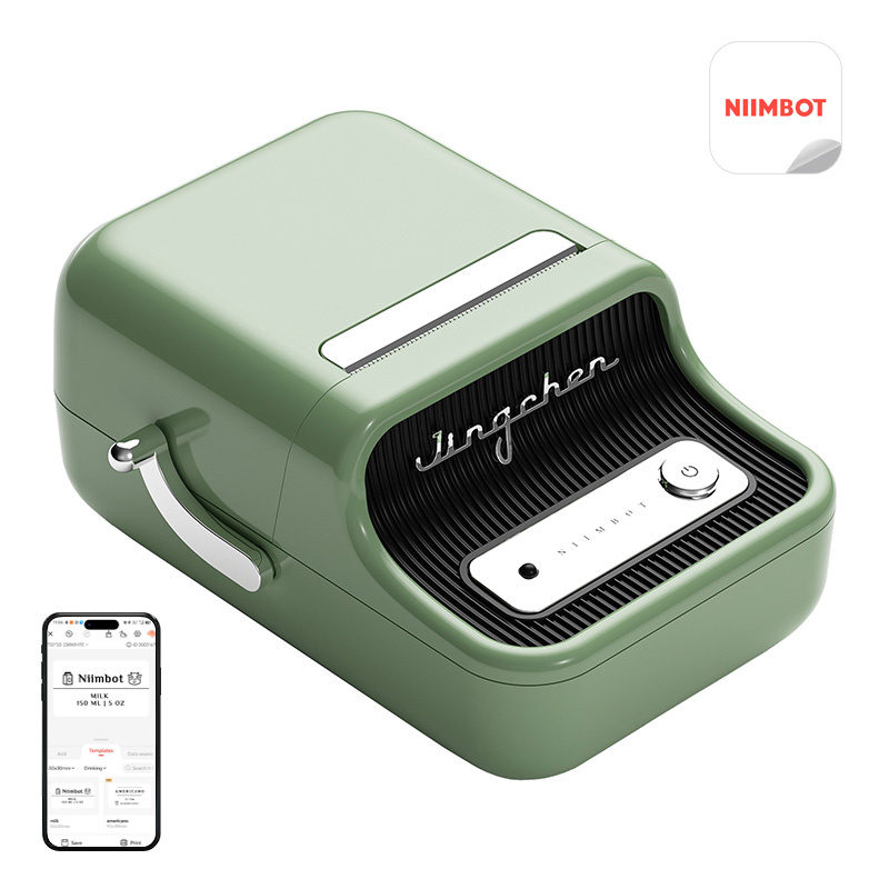 Hordozható címkenyomtató Niimbot B21 Pro (zöld)-1