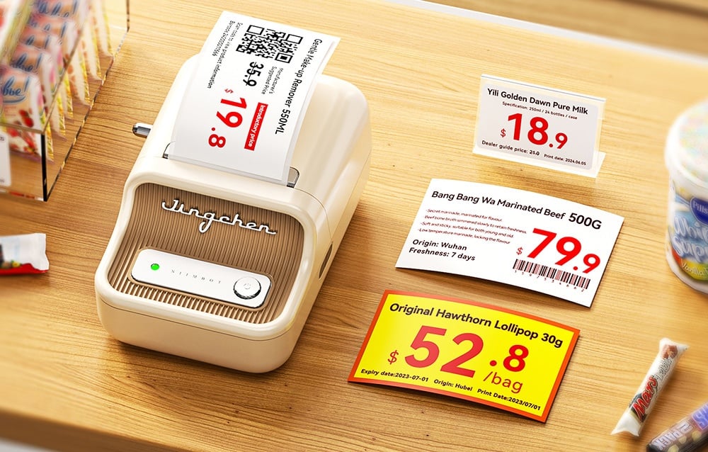 Hordozható címkenyomtató Niimbot B21 Pro (zöld)-4