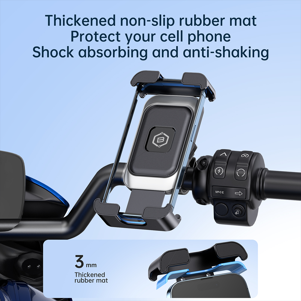 Blavec biciklis telefon tartó BV-02 Velo kormányhoz (BV02-HSB) ezüst-fekete-7