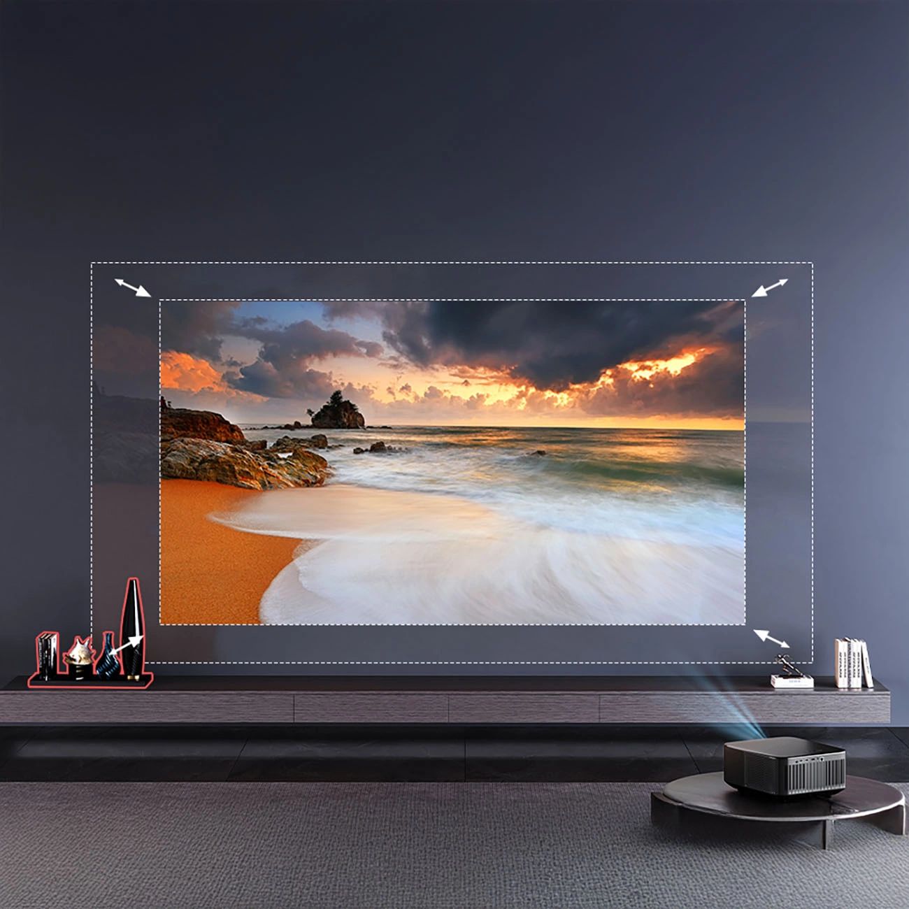 Yaber K3 Pro LCD FullHD 1080p Multimédia Projektor JBL Hangszórókkal és Mélynyomóval - Fekete-4