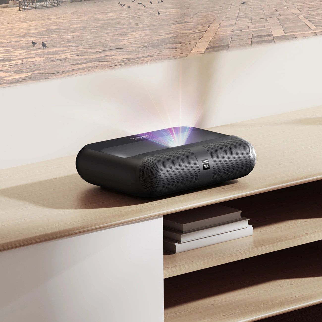 Yaber K300s Multimédiás Lézer RGB FullHD 1080p Projektor JBL Hangszórókkal - Fekete-16