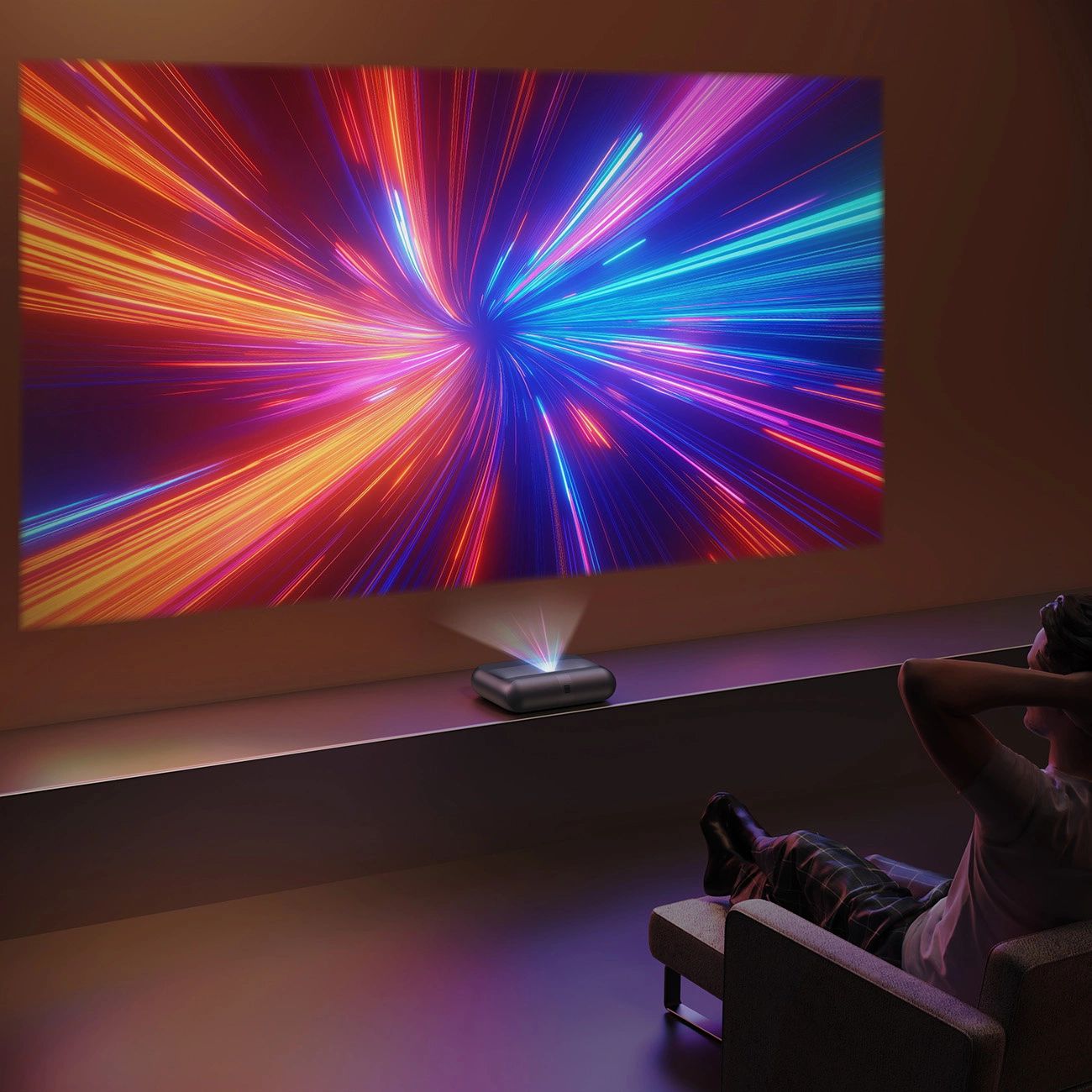 Yaber K300s Multimédiás Lézer RGB FullHD 1080p Projektor JBL Hangszórókkal - Fekete-13