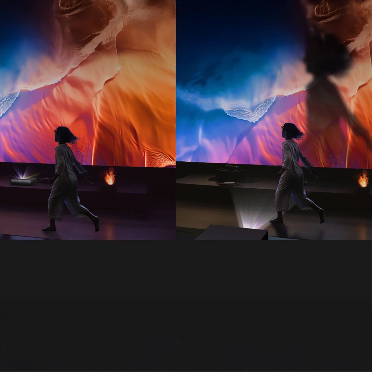 Yaber K300s Multimédiás Lézer RGB FullHD 1080p Projektor JBL Hangszórókkal - Fekete-7