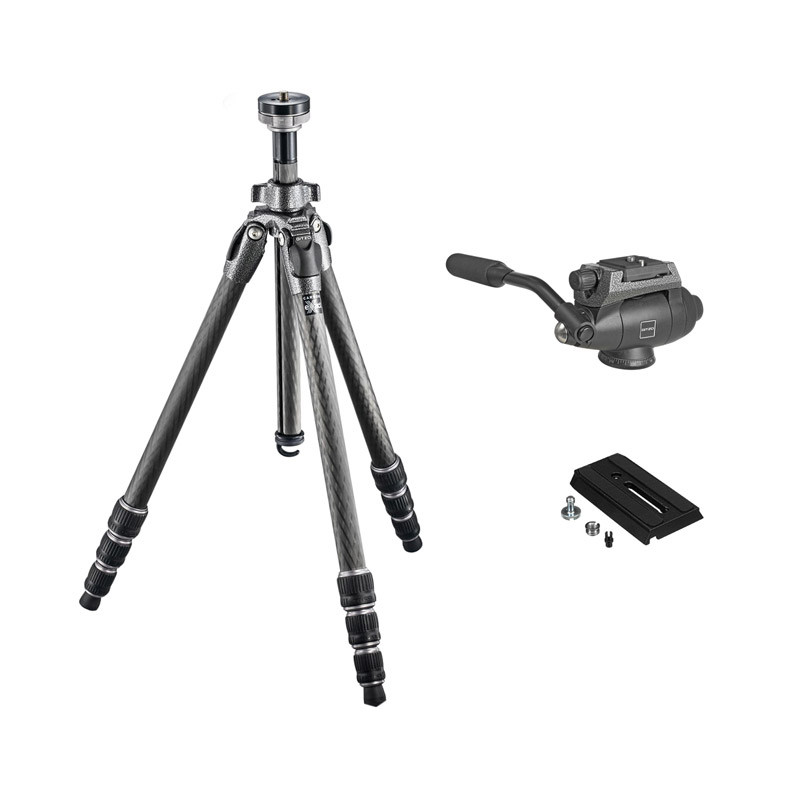 Gitzo Mountaineer 1 állvány + Gitzo G2180 Fluid fej + 501PL cseretalp Kit-0