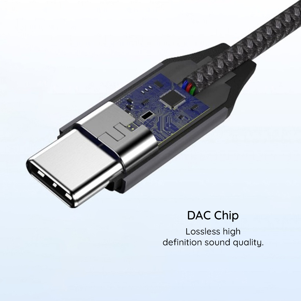 Techsuit - Premium Kábel Adapter MusicDoX (AC8) - 3,5 mm-es jack, Hi-Fi Hangzás, 3A, ABS, 0,1 m - Szürke-4