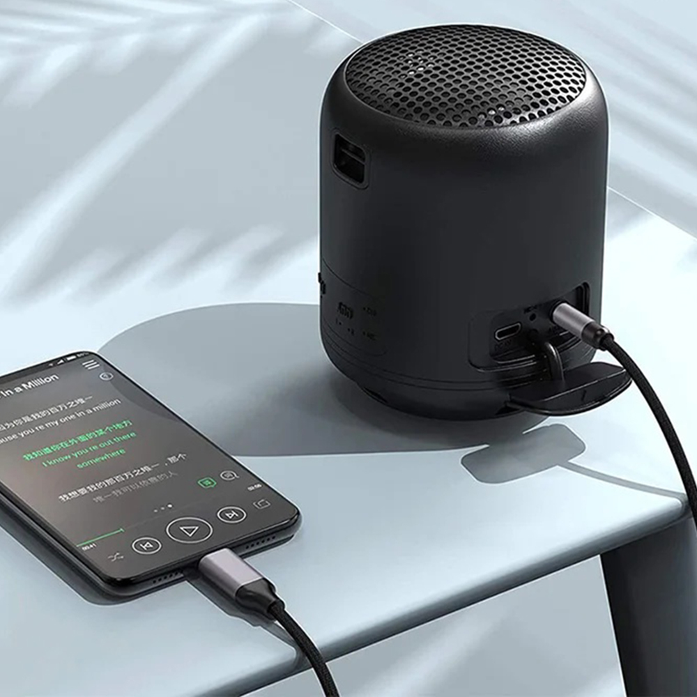 Techsuit - Prémium Kábel Adapter SoundShell (AC9) - USB-C-ről 3,5 mm-es Jack-re, DAC Chip, 16bit/48Khz, 1,5m - Szürke-4